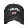 Baseball Cap Liberia EST Independence Day Wild Sun Shade Peaked Adjustable Outdoor Caps
