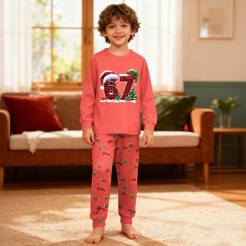 Children's  Boys And Girls Thin Two-piece  Long-sleeved Pants Two-piece