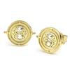 Harry Potter sterling silver Gold tone Time Turner stud earrings with crystal Elements