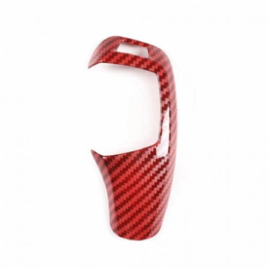 Car Central Console Series GT Gear Shift Knob Cover For BMW 3 4 Red Carbon Fiber