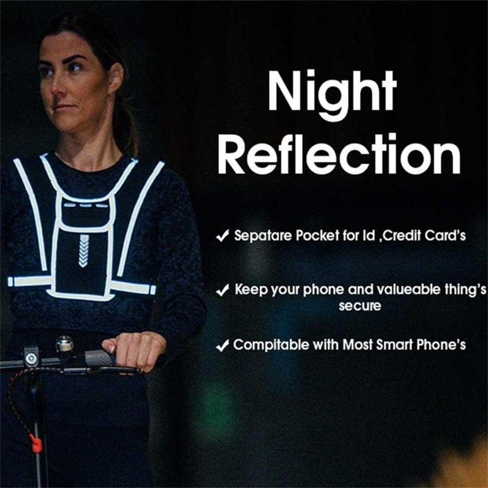 Mobile Phone Cards Bag Sports Wear Reflective Backpack Running Bag Running Backpack Running Vest