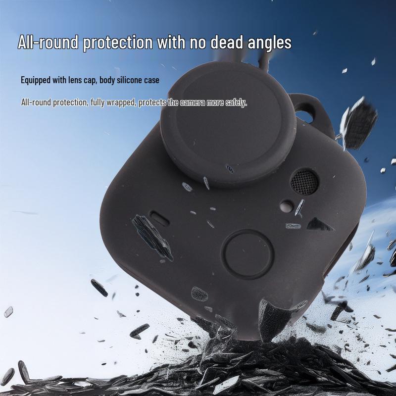 Insta360GoUltra Silicone Case: Anti-fall Shell with Lens Cap & Lanyard