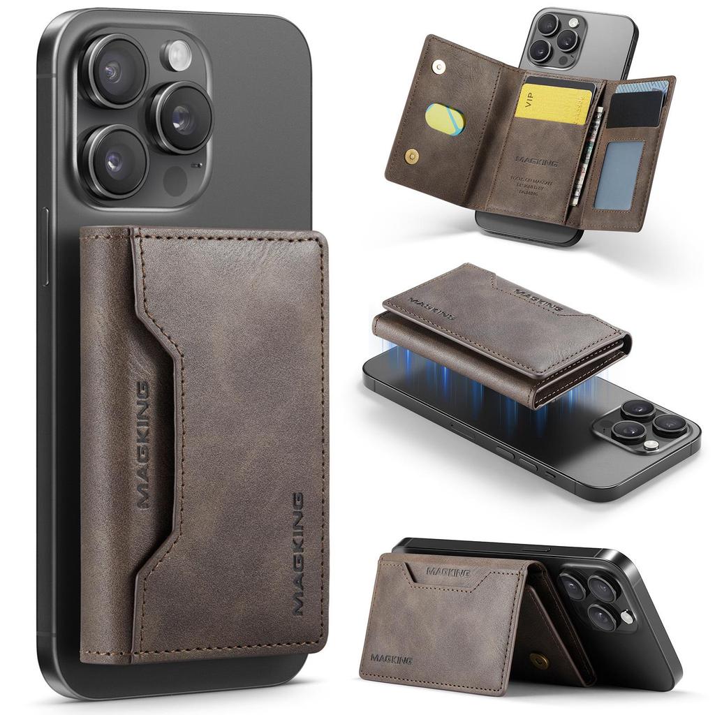 K2 MagSafe Anti-Theft Triple-Fold Magnetic Card Holder for iPhone 16 Pro Max