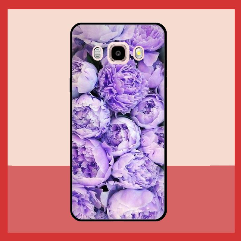 Elegant Pink Purple Peony Flower Case For Samsung Galaxy J3 J5 J7 2017 A3 A5 J1 2016 A7 A9 J8 A6 A8 J4 J6 Plus 2018 Coque