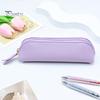 Macaron Farbstift-Etui Hülle aus Kunstleder, Stifteetui mit großer Kapazität und schmutzabweisendem Reißverschluss, Einfacher zylindrischer Halter für Schüler, Schreibwaren