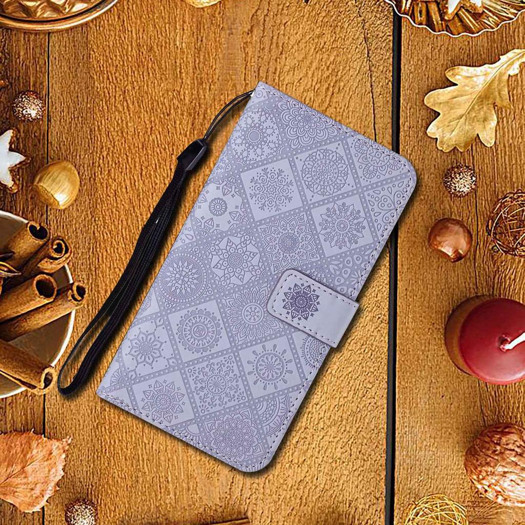 For Xiaomi 14T Pro Case Leather Case Ethnic Style Phone Wallet Cover with Strap