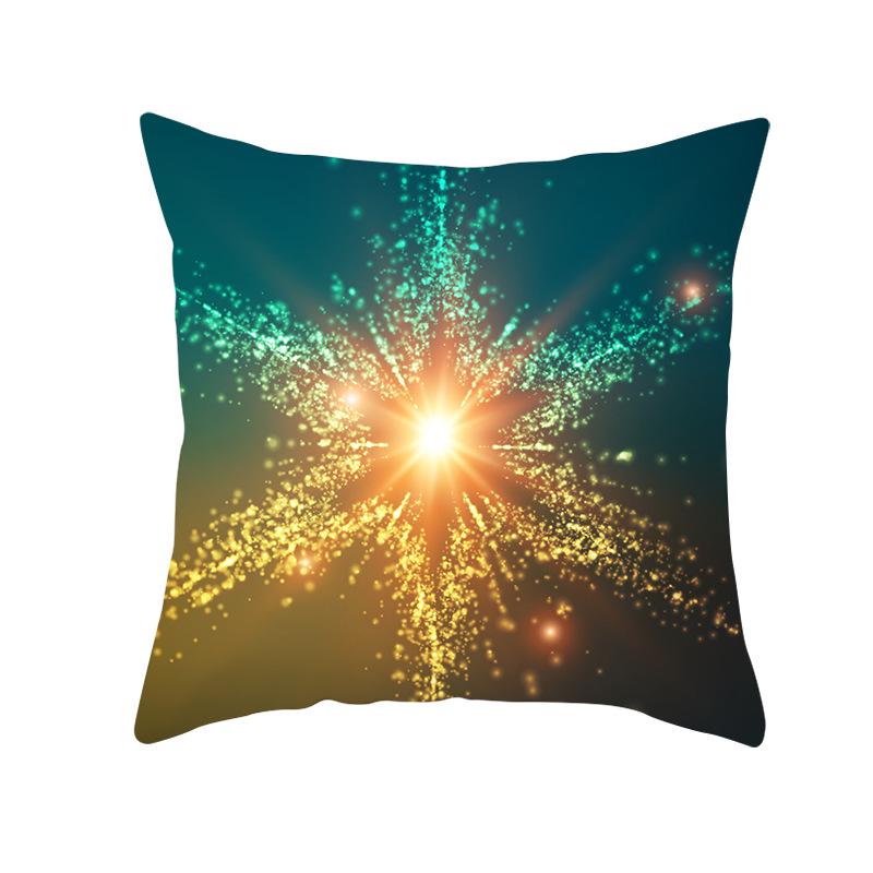 Home Decoration Geometric Space Printed Pillow Cover Colorful and Bright Sofa Cushion Cover