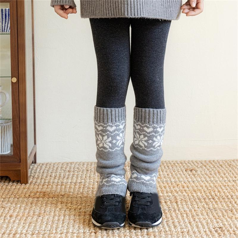 Kids Leg Warmers Socks Cover Stretchy Ribbed Design Cosy Warm Winter Socks For Girls Sweet Inspired Outfit