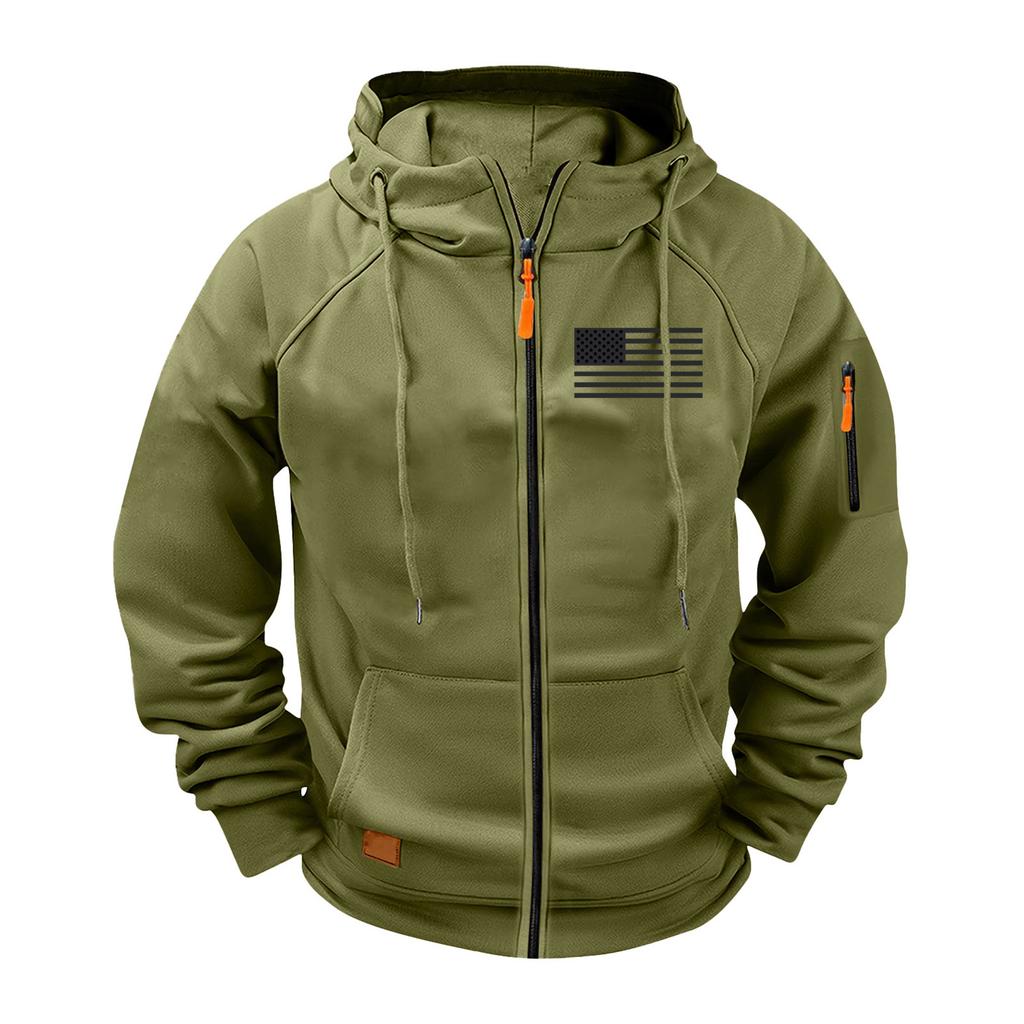 Men's Leisure Long Sleeves Zipper Hooded Hood Hoodie Coat Hooded Hood