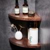 Wall Mounted Single Layer Bathroom Shower Shampoo Shelf Wooden Bathroom Holder Shelf Fashion Style