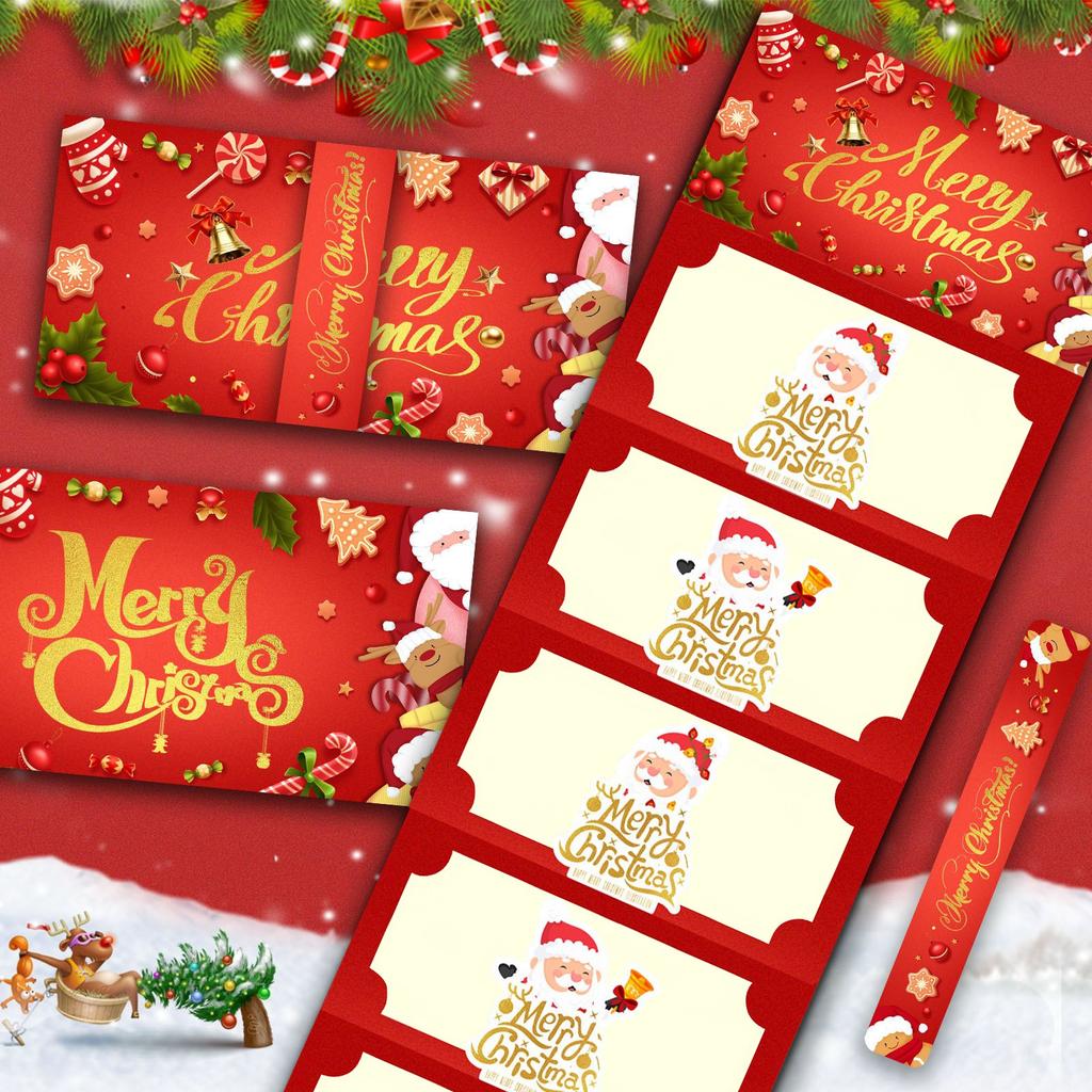 Red Envelope Christmas Surprise Party Money Box Gift Card Surprise Red Christmas Paper Folding Red Envelope.