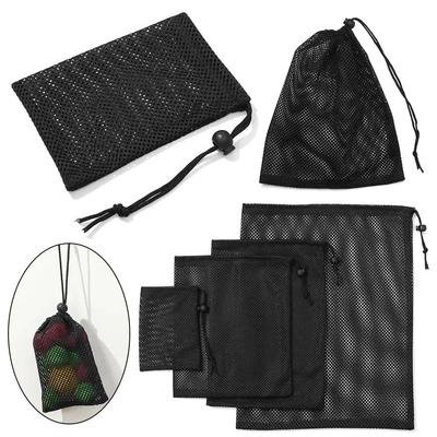 Atmungsaktiver Strapazierfähiger Nylon-Netz Kordelzug Aufbewahrungsbeutel Tasche Mehrzweck Zuhause Reise Outdoor Camping Aktivität Beutel Wäschebeutel