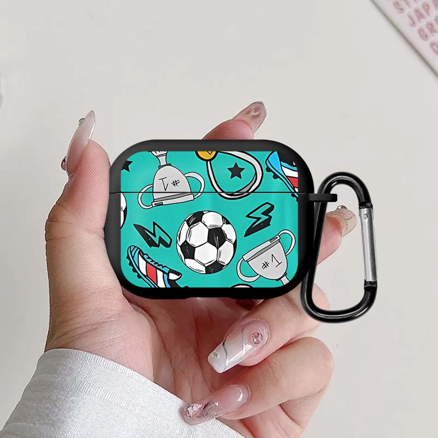 Earphone Cases Cover Case For Airpods 2 3 4 Pro3 Pro Pro2 1 Football Medal