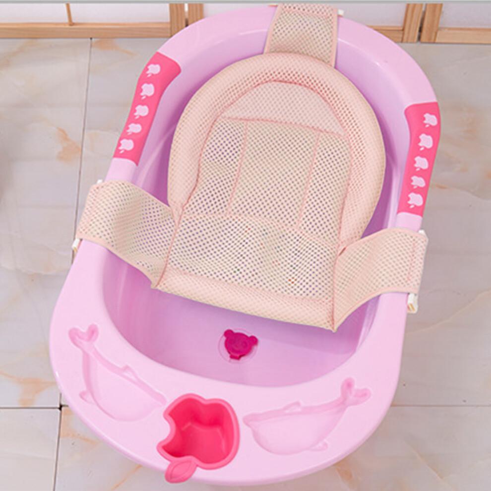 Baby-Badetuch-Stand Netz Rosa, Weiches Airnetz, 7,5x35x66cm