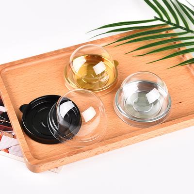 10Pcs Clear Plastic Cake Boxes Egg-Yolk Moon Cake Container Trays Wedding Candy Gift Packing Boxes For Birthday Xmas Party Decor