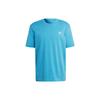 Originals ADICOLOR CLASSICS T Shirts Men's Blue Crew Neck Moderate Straight Fit HE9567