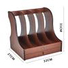 Jing Yu Wooden 4-Compartment Desktop File Organizer