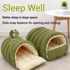 Winter Plush Cat Bed Warm Thickened Pet House Soft Cat Cave Sleeping Bed for Kittens Small Pets