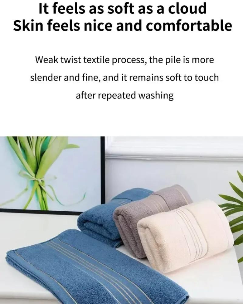 2 Towels Thickened Absorbent Towel Pure Cotton Quick Absorbent Soft Quick Dry Thickened Face Towel