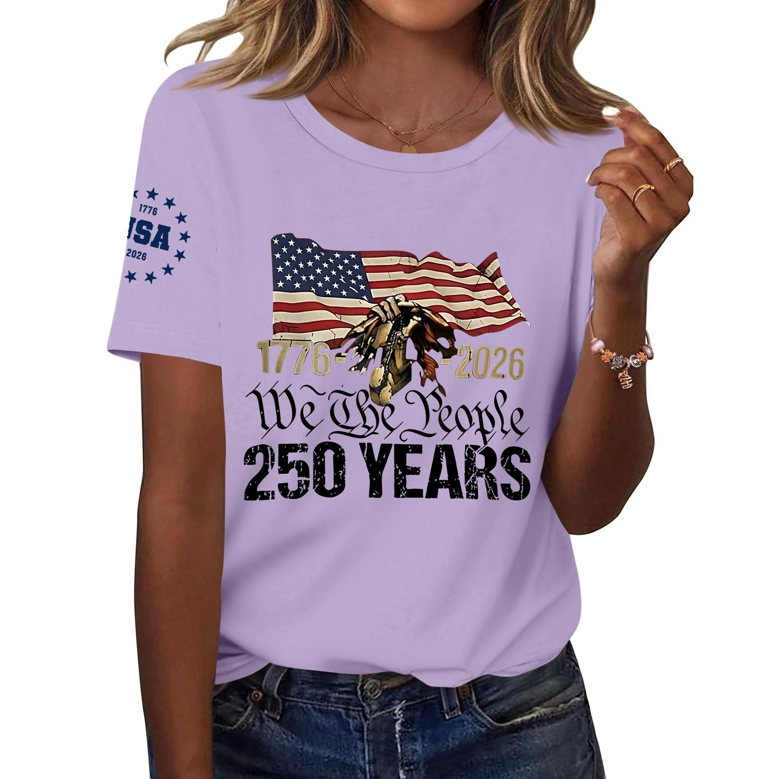 

Women s Fashion Casual Printed Short Sleeve Round Neck Pullover Tops L