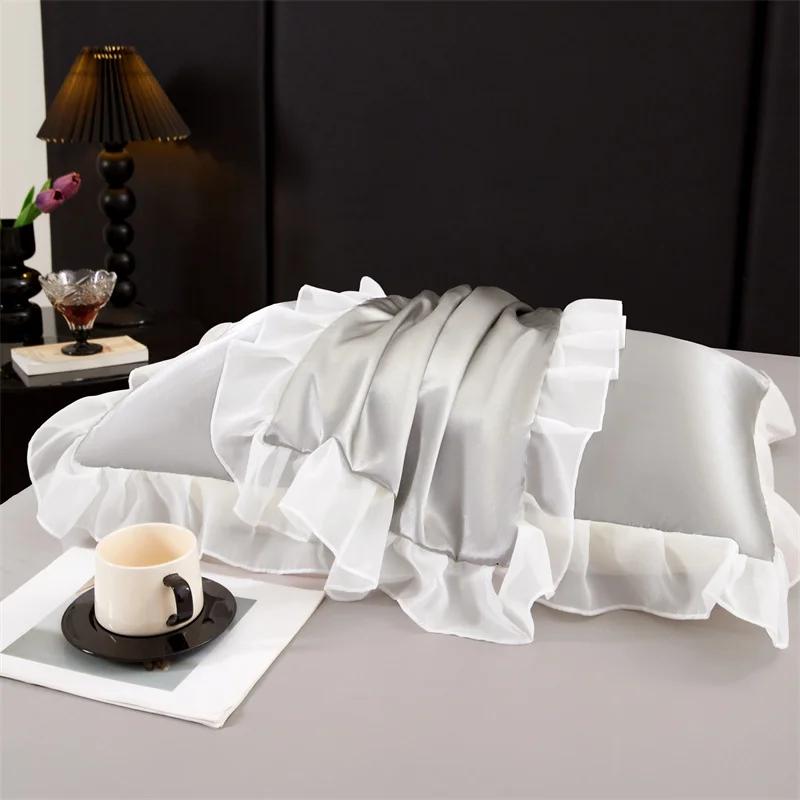 100% Silk Pillowcase Pillow Cover Silky Satin Hair Beauty Pillowcase Comfortable Pillow Case Household Decor Pillow Covers