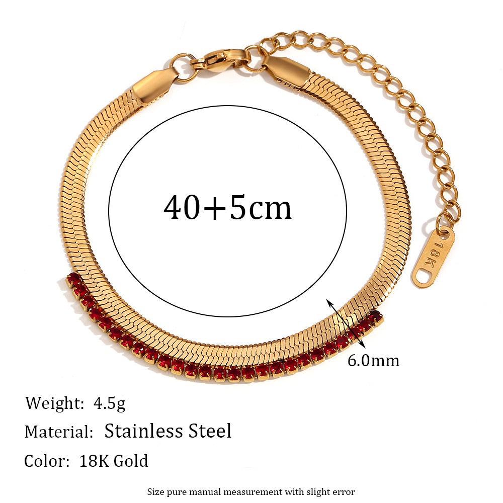European & American Fashion Temperament 18K Gold-Plated Stainless Steel Fruit Beaded Personalized Women's Bracelet