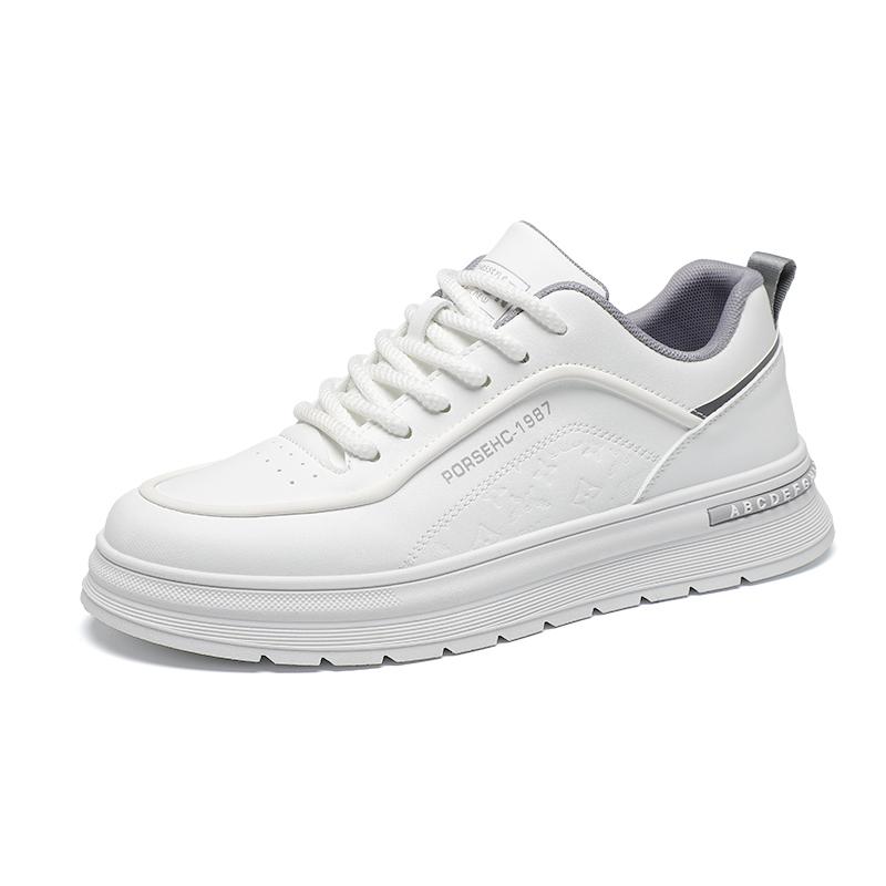 New Trendy Versatile Cloth Shoes Men's Spring New Breathable White Shoes Men's Sports and Leisure Board Shoes Trendy Shoes