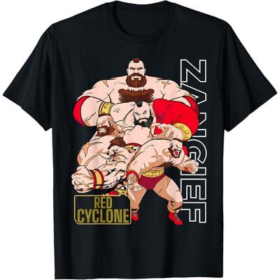 CwqlzXaiQwq Zangief Tijdlijn Street of Fighter Worstelen Rode Cycloon FGC T-shirt
