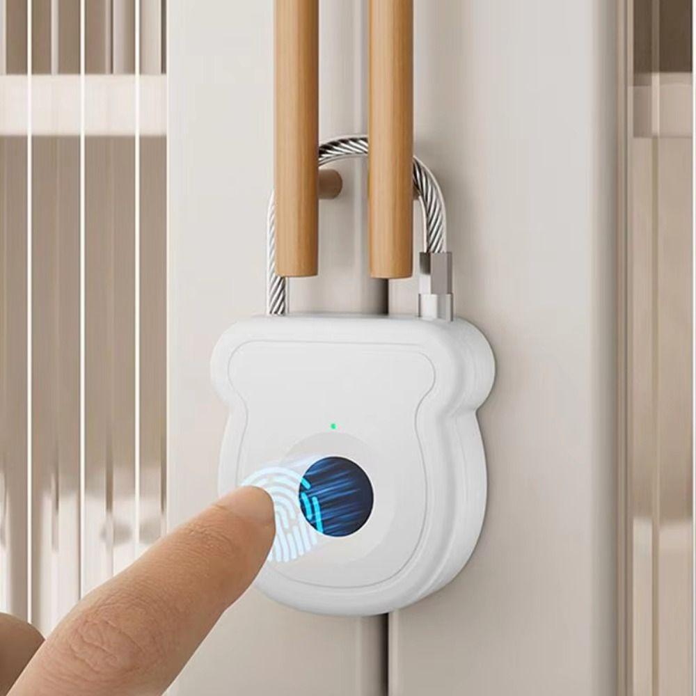 ABS Material Smart Padlock Waterproof Fingerprint Lock Fingerprin Keyless Lock Backpack