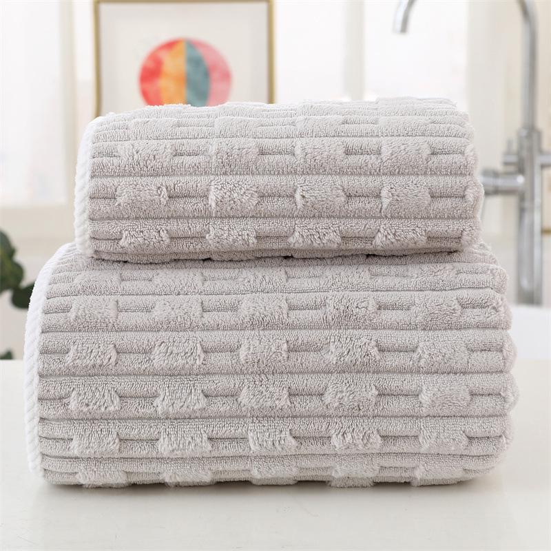 Bamboo Velvet Coral Fleece Bath Towel – Super Soft & Absorbent for Adults