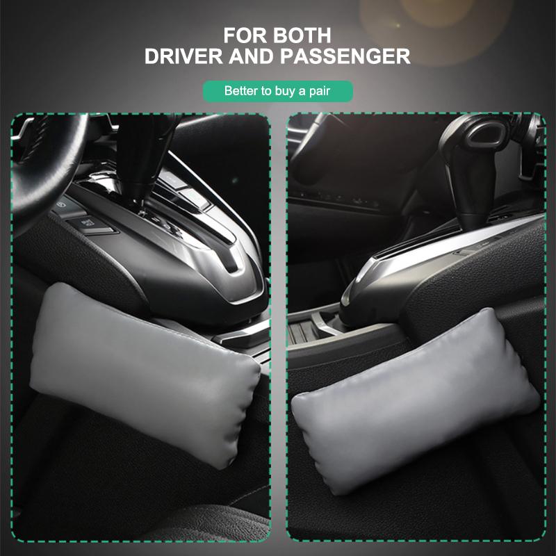 SEAMETAL Leather Knee Pad for Car Interior Pillow Comfortable Elastic Cushion Memory Foam Leg Pad Thigh Support Car Accessories