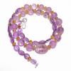 Natural Amethyst Citrine Gemstone Smooth Beads Necklace 5-17 Mm 18" UB-7876 UB-7876