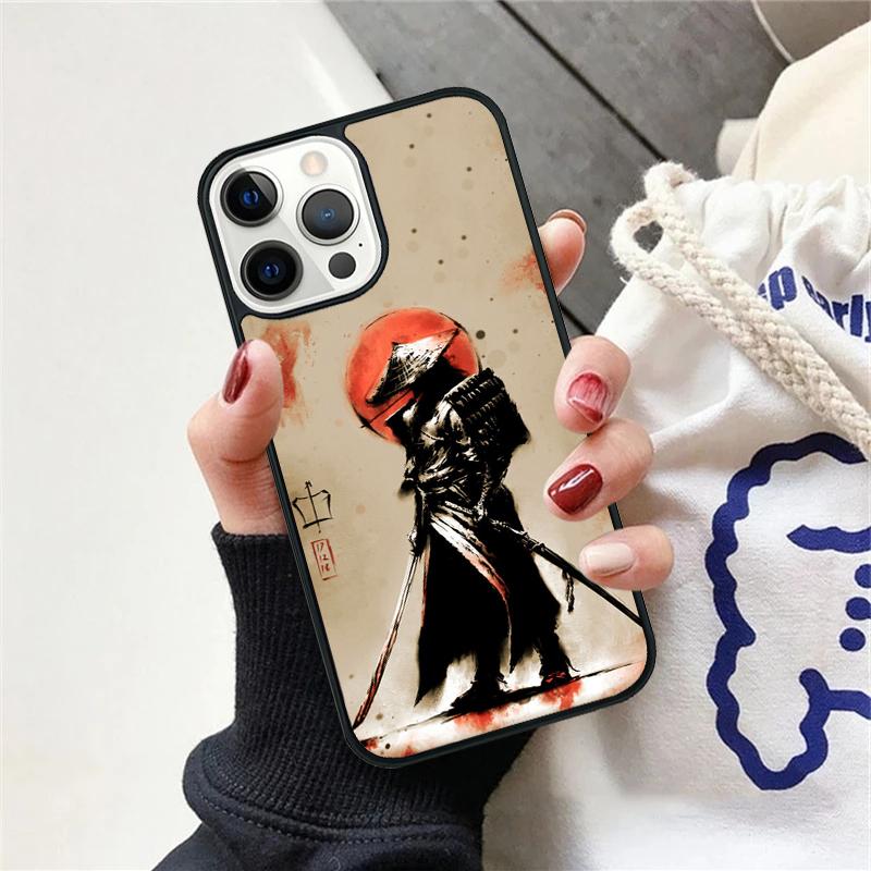 Japan Samurai Ninja Ronin Phone Case For iPhone 17 Air 15 16 Cover  11 13 14 Pro Max 12 Plus Max Fundas