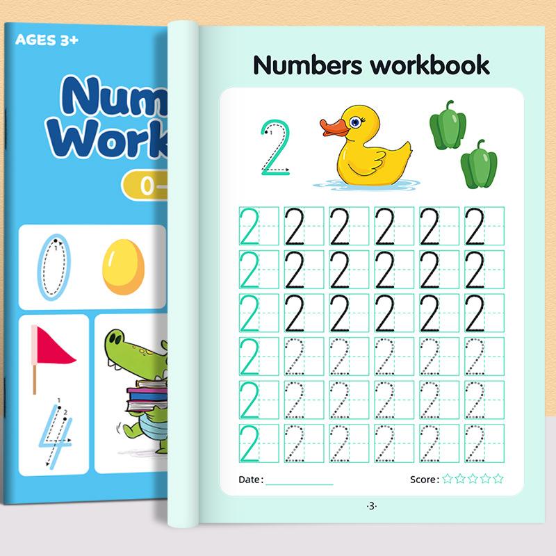 

48 Page children s digital tracking exercise book 1pcs разноцветный