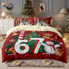 3pcs Merry Christmas 67 element printed coreless duvet cover set, multi size bedroom bedding holiday decoration machine washable