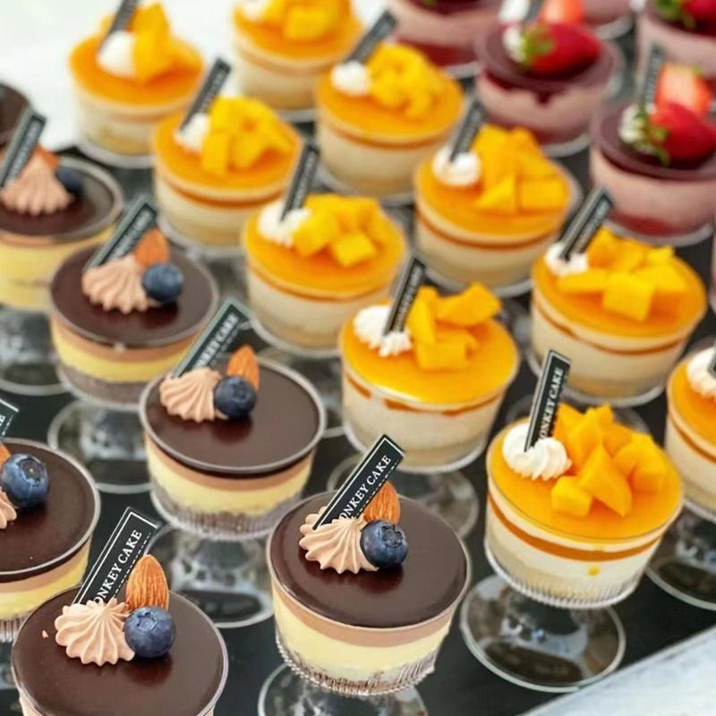 10pack Elegant Plastic Dessert Cups for Ice Cream Mousses and Yogurt Great for Birthday Celebration