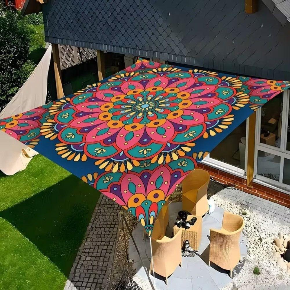 Rectangular Shape Shade Cover Waterproof Fabric Patio Canopy Sunshade Sail Outdoor Garden