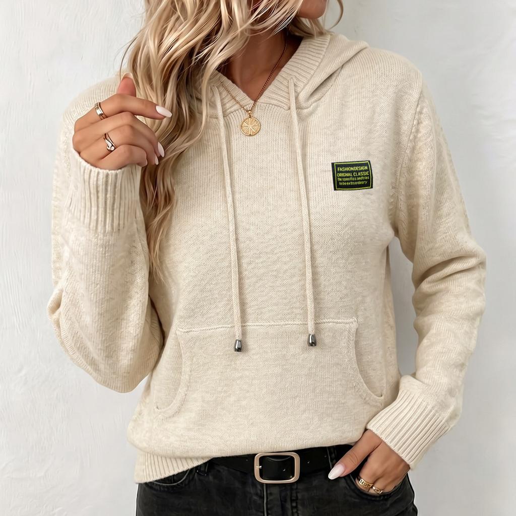 Women's Sweater, Hooded for Fall and Winter
