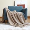 Nordic Style Knitted Wool Sofa Throw Solid Color Soft Lightweight Shawl Blanket for Bedside Couch Office Nap Cozy Warm Comfort
