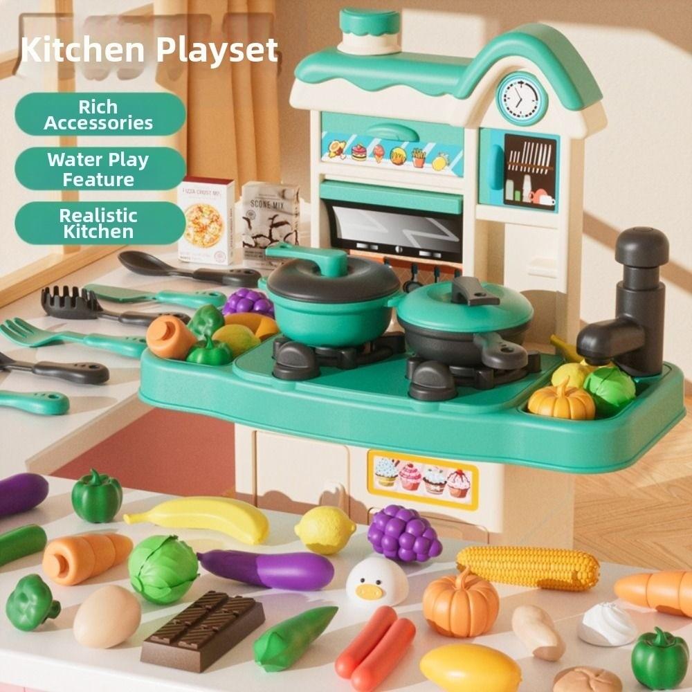 Colorful Simulation Kitchen Play Toys DIY Afternoon Tea Toy Set  Cookware Accessories