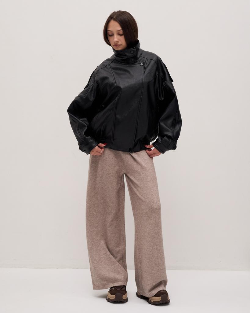 Women's Jacket H 1225 M Black Eco-leather