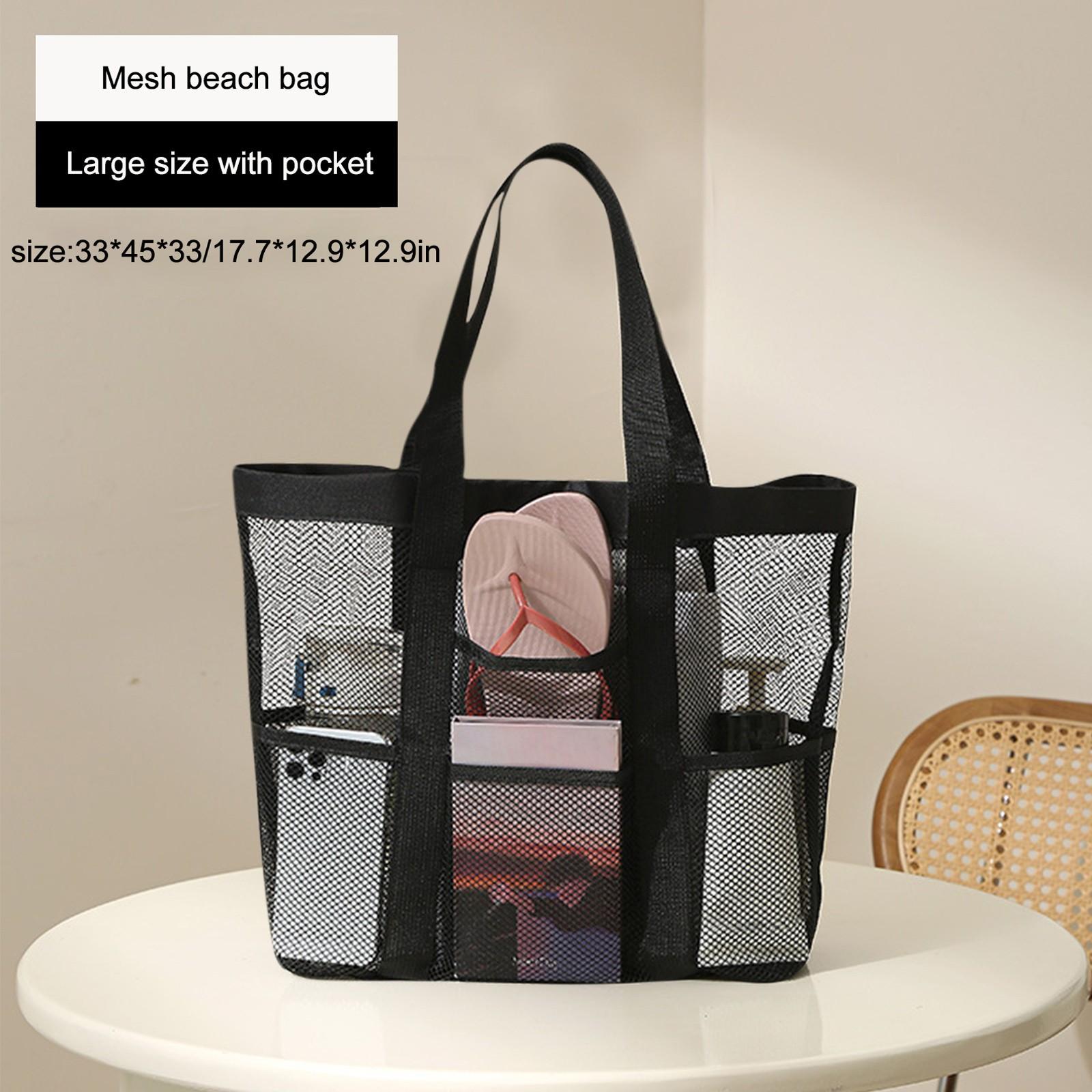 Mesh Portable Shower Tote Bag For College Dorm, Bathroom, Gym, Travel, Quick Dry Hanging Shower Storage Bag One Size