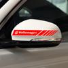 2Pcs Car Stripe Stickers Rearview Mirror Reflective Vinyl Decals Decoration For Volkswagen Passat Polo Golf Beetle Caddy T5 Up Eos Tiguan SkodaA5