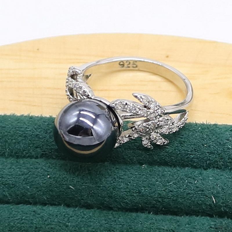 Koreanischer Temperament Europa und Die Vereinigten Staaten Heiß Anti-Allergie Perlenarmband Halskette Ohrringe Ring Schmuckset