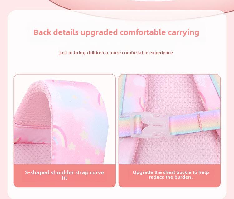 2023 Waterproof Lightweight Backpack for Girls, Ages 1-6, with Spine Protection, Large Capacity