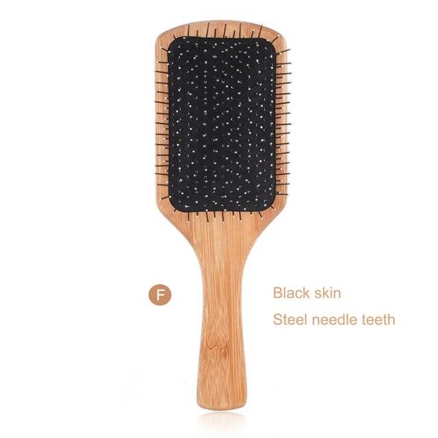 Premium Wooden Bamboo Hair Brush Improve Hair Growth Wood Hairbrush Prevent Hair Loss Comb Massage Hair Comb D30