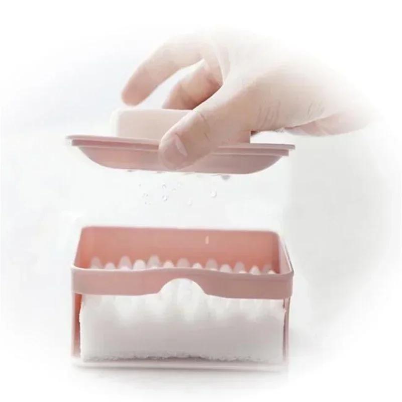 Bathroom Tools Double Layered Covered Drain Sponge Soap Box Grid Drain Soap Box Bathroom Household Kitchen Accessories Tools