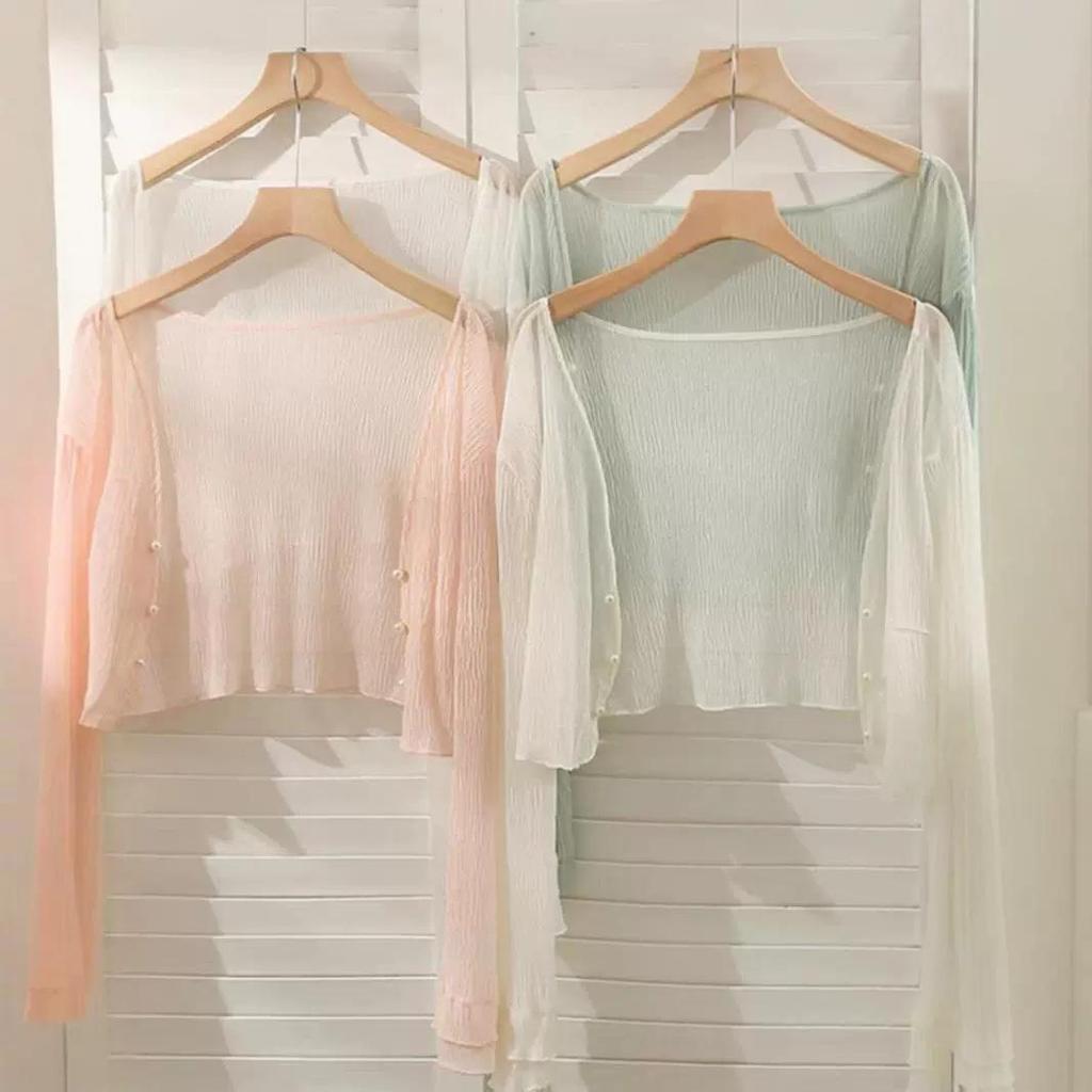 Women's Summer Ice Silk Chiffon Cardigan Shawl
