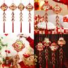 Elegant Chinese New Year Decoration 2025 Snake Year Pendant Hangings For Joyful Spring Festival Home Setup