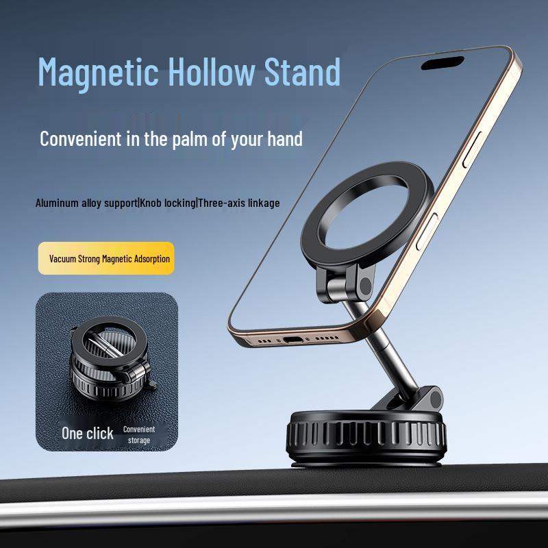Vacuum Magnetic Rotating Phone Holder for Desktop, Wall, Bathroom, Car, and Live Streaming